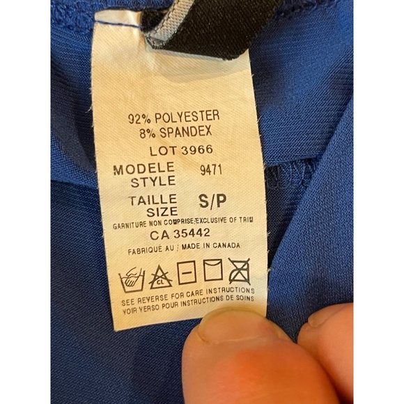 Molli & Mia Women Faux Wrap Twist Front Tank Top Sleeveless Backless Navy Small - Picture 6 of 7